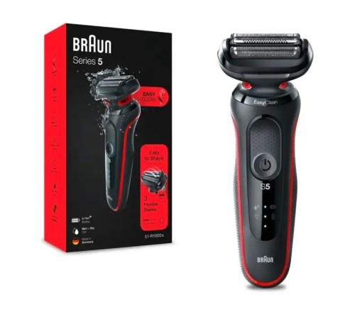Бритва сетчатая Braun Series 5 51-R1000s реж.эл.:3 питан.:аккум. красный/черный Бритва сетчатая Braun Series 5 51-R1000s реж.эл.:3 питан.:аккум. красный/черный