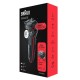 Бритва сетчатая Braun Series 5 51-R1000s реж.эл.:3 питан.:аккум. красный/черный