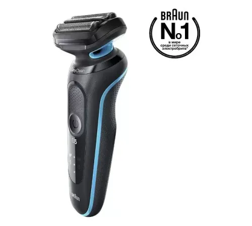 Бритва сетчатая Braun Series 5 51-M1000s реж.эл.:3 питан.:аккум. черный/бирюзовый Бритва сетчатая Braun Series 5 51-M1000s реж.эл.:3 питан.:аккум. черный/бирюзовый