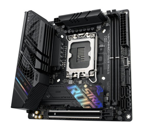 Материнская плата ASUS ROG STRIX B760-I GAMING WIFI, LGA1700, B760, 2*DDR5, HDMI+DP, 4xSATA3 + RAID, M2, Audio, Gb LAN, USB 3.2, USB 2.0, mITX; 90MB1D90-M0EAY0 (ROG STRIX B760-I GAMING WIFI)