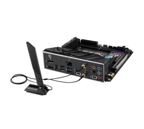 Материнская плата ASUS ROG STRIX B760-I GAMING WIFI, LGA1700, B760, 2*DDR5, HDMI+DP, 4xSATA3 + RAID, M2, Audio, Gb LAN, USB 3.2, USB 2.0, mITX; 90MB1D90-M0EAY0 (ROG STRIX B760-I GAMING WIFI)