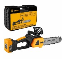 DEKO DKCHS 20 Пила цепная аккумуляторная бесщеточная в кейсе [083-2001] { 20В, 2x5.0Ач, з/у }