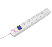 Сетевой фильтр Power Cube сетевой фильтр, 1,9 метра, 6 розеток (5 с заземлением + 1 без заземления), 16А/3,5кВт, cечение провода: 3х1мм2, цвет белый, гарантия 4 года, производство РФ (SPG(5+1)-16B-0,5M)
