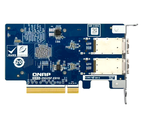 Сетвевая карта QNAP Expansion Card QXG-25G2SF-E810 PCIe Gen4 x8, 2x25GbE(SFP28) (QXG-25G2SF-E810)