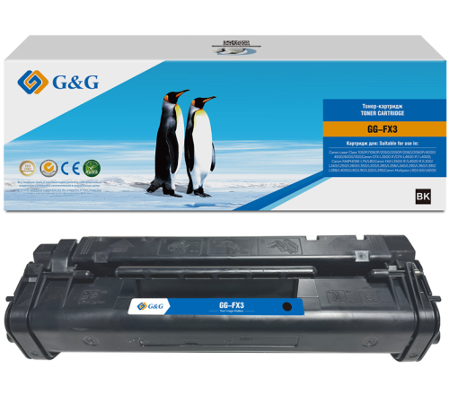 Тонер-картридж G&G toner-cartridge for Canon Laser Class 1050P/1060P/2050/2050P/2060/2060P/4000/4500/6000/300;Canon CFX-L3500 IF/CFX-L4500 IF/ L4000;Canon FAXPHONE L75/L80;Canon FAX L3500 IF/L4500 IF/L300/L240/L250/ (GG-FX3) Тонер-картридж G&G toner-cartridge for Canon Laser Class 1050P/1060P/2050/2050P/2060/2060P/4000/4500/6000/300;Canon CFX-L3500 IF/CFX-L4500 IF/ L4000;Canon FAXPHONE L75/L80;Canon FAX L3500 IF/L4500 IF/L300/L240/L250/ (GG-FX3)