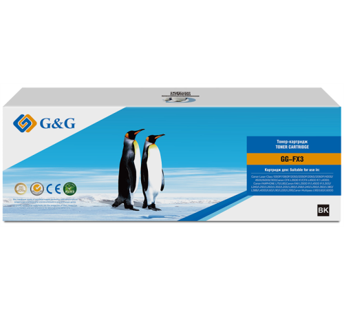 Тонер-картридж G&G toner-cartridge for Canon Laser Class 1050P/1060P/2050/2050P/2060/2060P/4000/4500/6000/300;Canon CFX-L3500 IF/CFX-L4500 IF/ L4000;Canon FAXPHONE L75/L80;Canon FAX L3500 IF/L4500 IF/L300/L240/L250/ (GG-FX3) Тонер-картридж G&G toner-cartridge for Canon Laser Class 1050P/1060P/2050/2050P/2060/2060P/4000/4500/6000/300;Canon CFX-L3500 IF/CFX-L4500 IF/ L4000;Canon FAXPHONE L75/L80;Canon FAX L3500 IF/L4500 IF/L300/L240/L250/ (GG-FX3)