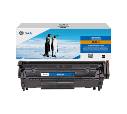 Тонер-картридж G&G toner-cartridge for HP LaserJet 1010/1012/1015/1018/1020/1022/1022n/1022nw/3015/3020/3030/3050/3052/3055/M1005 MFP/M1300 MFP/1319f MFP;Canon LBP 2900/3000;Canon FaxPhone L120/L90;FAX L100/L120;i-S (GG-FX10)