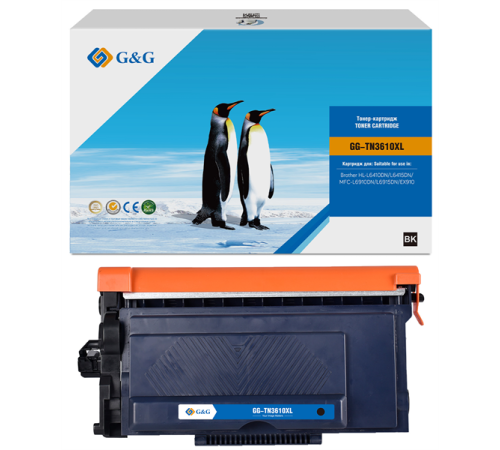 Тонер-картридж G&G toner-cartridge for Brother HL-L6410DN/L6415DN/MFC-L6910DN/L6915DN/EX910 with chip 25000 pages гарантия 36 мес. (GG-TN3610XL)