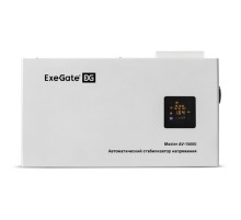 Exegate EX291764RUS Стабилизатор напряжения настенный ExeGate Master AV-15000 (15000ВА, вход 140-260В, цветной дисплей, выход 220В±8%, КПД 98%, 5 уровней защиты, задержка, усиленный метал.корпус, 1*Sc