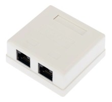Rexant (03-0136) Розетка компьютерная внешняя, 2-порта RJ-45 (8P8C), UTP CAT 6