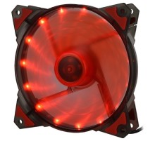 CROWN Вентилятор для компьютерного корпуса CMCF-12025S-1220 (120*120*25мм;Красный 16LED;1500 об/мин;35CFM;20Дб;Подшипник скольжения;3pin+MOLEX(папа-мама) 40+10см)