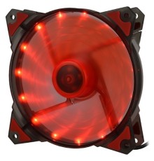 CROWN Вентилятор для компьютерного корпуса CMCF-12025S-1220 (120*120*25мм;Красный 16LED;1500 об/мин;35CFM;20Дб;Подшипник скольжения;3pin+MOLEX(папа-мама) 40+10см)
