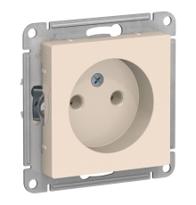 Systeme electric ATN000241 ATLASDESIGN РОЗЕТКА без заземления, 16А, механизм, БЕЖЕВЫЙ