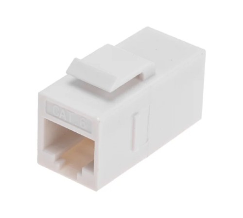 Rexant (02-0108) Адаптер проходной формата Keystone, Jack RJ-45(8P8C), UTP, CAT 6 PRO