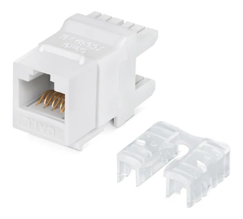 Rexant (02-0250) Модуль Keystone Jack RJ-45(8P8C), UTP неэкранированный, CAT 6, тип 180 градусов, белый PRO