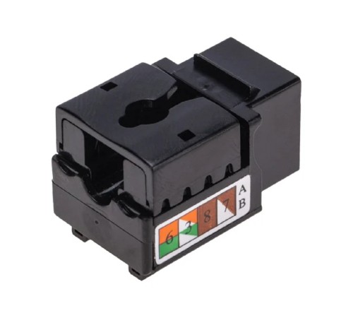 Rexant (02-0255) Модуль вставка Keystone, UTP неэкранированный, CAT 6, тип 90 градусов, Dual IDC, черный PRO