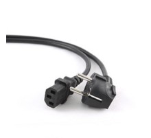 Bion Кабель питания 1.2м, евровилка с заземлением, 0.5мм, Schuko-C13, 6А, черный [BXP-PC-186-1,2M]