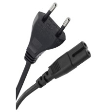 Bion Кабель питания 1.8м, Евровилка с заземлением Schuko-C7 (2-pin), 0.75мм, 10А, черный [BXP-PC-386-VDE]