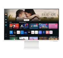 Монитор Samsung 32" Smart monitor M8 S32DM801UI VA 16:9 3840x2160x60Hz 4ms 400cd 3000:1 178/178 1млрд HDMI USB-C(65W) 2*USB 2.0 Spk10W Tizen HDR10+ sRGB 99% Tilt HAS Pivot Cam WiFi5 BT5.2 VESA White ПультДУ (LS32DM801UIXCI)