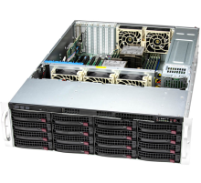Серверная платформа Supermicro SuperStorage 3U Server 631E-E1CR16H no CPU(2) 5th/4th gen(MCC carrier)/TDP270/no DIMM(16)/16x3.5/2.5 SATA/SAS/2x10GbE/2x1200W/SFT-DCMS-Single