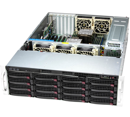 Серверная платформа Supermicro SuperStorage 3U Server 631E-E1CR16L no CPU(2) 5th/4th gen(MCC carrier)/TDP270/no DIMM(16)/16x3.5/2.5 SATA/SAS/2x10GbE/2x1200W/SFT-DCMS-Single