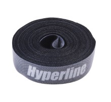 Крепеж Hyperline WASNR-5x25-BK Лента (липучка) в рулоне, ширина 25 мм, длина 5м, черная
