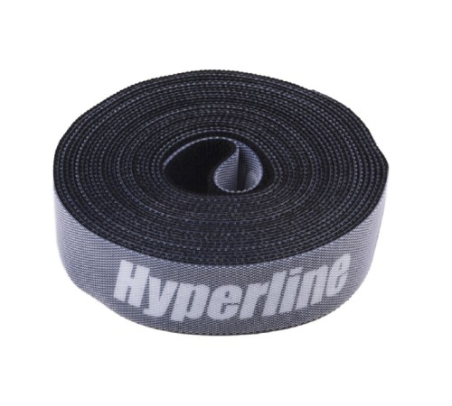 Крепеж Hyperline WASNR-5x25-BK Лента (липучка) в рулоне, ширина 25 мм, длина 5м, черная