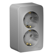 Systeme electric BLNRA010213 BLANCA О/У РОЗЕТКА двойная с заземл. без штор. ИЗОЛ.ПЛ.,16А, 250В, АЛЮМИНИЙ