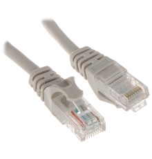 Патч-корд Bion [BPC-U5E181-1.5M] U/UTP, Cat.5e, AWG 26 (7/0,16мм), многожильный, PVC, 1.5м, серый, 100% медь
