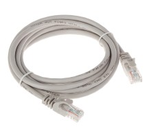 Патч-корд Bion [BPC-U5E101-0.5M] U/UTP, Cat.5e, AWG 26 (7/0,16мм), CCA, многожильный, PVC, 0,5м, серый