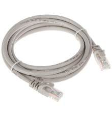 Патч-корд Bion [BPC-U5E101-0.25M] U/UTP, Cat.5e, AWG 26 (7/0,16мм), CCA, многожильный, PVC, 0,25м, серый