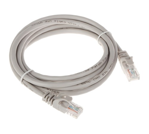 Патч-корд Bion [BPC-U5E101-0.5M] U/UTP, Cat.5e, AWG 26 (7/0,16мм), CCA, многожильный, PVC, 0,5м, серый