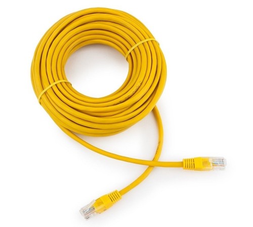 Cablexpert Патч-корд медный UTP PP10-15M/Y кат.5, 15м, литой, многожильный (желтый)