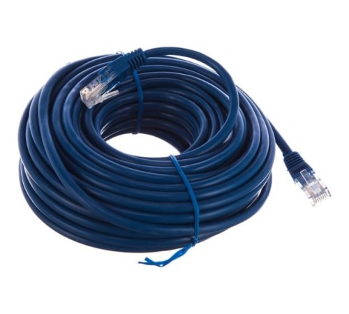 Патч-корд UTP Cablexpert PP12-15M/B кат.5e, 15м, литой, многожильный (синий)