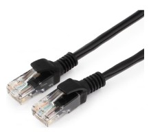 Патч-корд UTP Cablexpert PP12-1.5M/BK кат.5e, 1.5м, литой, многожильный (чёрный)