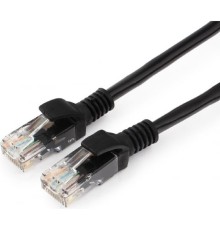 Патч-корд UTP Cablexpert PP12-1.5M/BK кат.5e, 1.5м, литой, многожильный (чёрный)