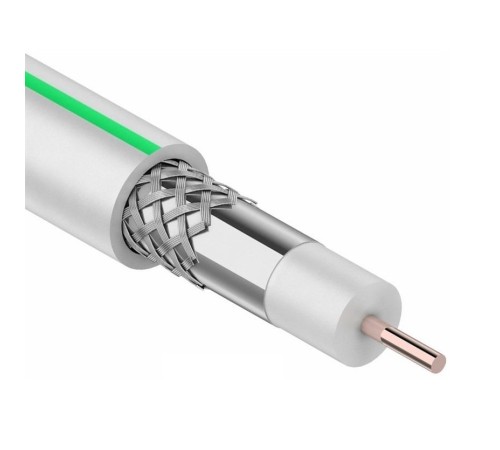 Proconnect 01-2431-2 Кабель SAT 703 B, CCS/Al/Al, (75%), 75 Ом, 100м., белый  PROCONNECT