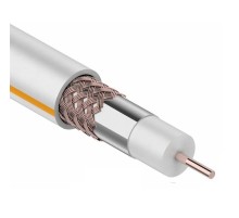 Rexant 01-2401 Кабель SAT 50 M, Cu/Al/Cu, (75%), 75 Ом, 100м., белый  REXANT