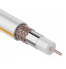 Rexant 01-2401 Кабель SAT 50 M, Cu/Al/Cu, (75%), 75 Ом, 100м., белый  REXANT