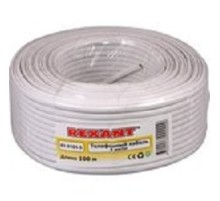 Rexant (01-5101-3) Кабель телефонный  4 жилы  100м CCA белый  (ШТЛП-4)