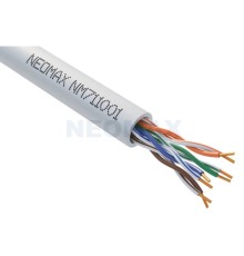 Кабель NEOMAX [NM711001] U/UTP cat.5e 4x2x0.46, 25 AWG, Медь, внутренний, PVC, 305м, серый