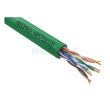 Кабель NEOMAX [NM711021] U/UTP cat.5e 4x2x0.46, 25 AWG, Медь, внутренний, PVCLS нг(А)-LSLTx, 305м, зеленый