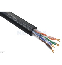 Кабель NEOMAX [NM711032] U/UTP cat.5e 4x2x0.46, 25 AWG, Медь, внешний, PE, 305м, черный