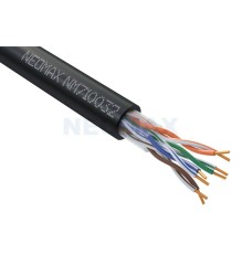 Кабель NEOMAX [NM710032] U/UTP cat.5e 4x2x0.52, 24 AWG, Медь, внешний, PE, 305м, черный