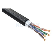 Кабель NEOMAX [NM720032-P] F/UTP cat.5e 4x2x0.52, 24 AWG, Медь, внешний, PE, 305м, черный