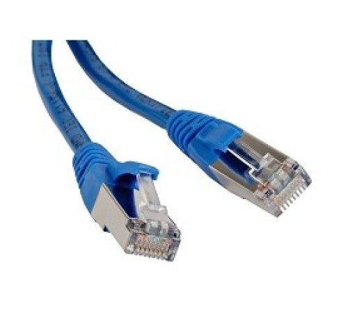 Hyperline PC-LPM-STP-RJ45-RJ45-C5e-0.5M-LSZH-BL Патч-корд F/­UTP, экранированный, Cat.5e, LSZH, 0.5 м, синий