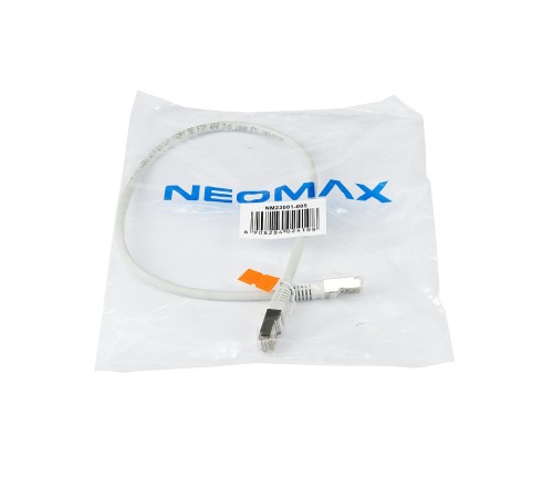 NEOMAX (NM23001-005) Шнур коммут. FTP 0.5 м, cat.5е, серый, многожильный