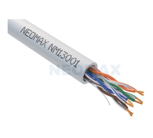 NEOMAX (NM13001-003) Шнур коммут. UTP 0.3 м, cat.5е, серый, многожильный