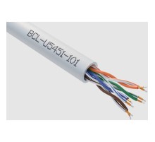 Кабель витая пара Bion BCL-U5451-101 U/UTP, кат.5e, 4x2x0,51мм AWG 24, CCA, одножильный, PVC, для внутренней прокладки, 305м, серый