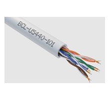 Кабель витая пара Bion BCL-U5440-101 U/UTP, кат.5e, 4x2x0,40мм AWG 26, CCA, одножильный, PVC, для внутренней прокладки, 305м, серый